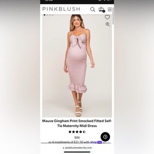 Pink Blush Maternity Dress